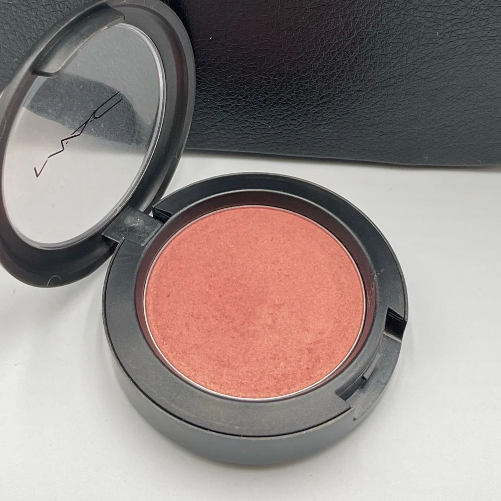 MAC Cosmetics Sheertone Shimmer Blush in Springsheen Swatched, HTF Discontinued